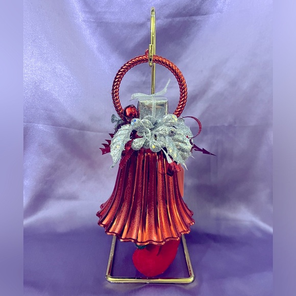 HANDCRAFTED • Red and Silver Elf Jingle Bell • Great for Christmas - Picture 1 of 6